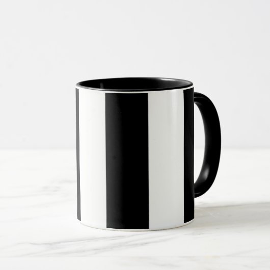 grote zwarte en witte mok (Voorkant rechts)