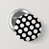Grote Zwarte en Witte Stippen Ronde Button 5,7 Cm (Voorkant /achterkant)