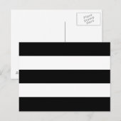Grote Zwarte en Witte Strepen Briefkaart (Voorkant / Achterkant)