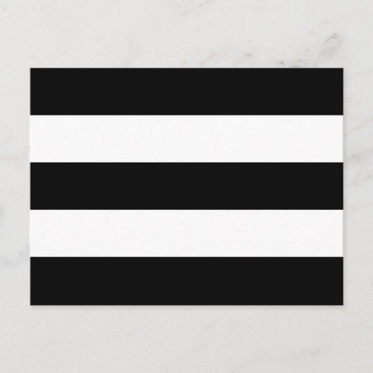 Grote Zwarte en Witte Strepen Briefkaart (Voorkant)