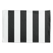 Grote zwarte en witte strepen kussensloop (Achterkant)