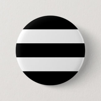 Grote Zwarte en Witte Strepen Ronde Button 5,7 Cm