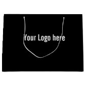 Grote zwarte en witte tas groot cadeauzakje (Voorkant)