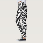 Grote zwarte en witte zebrastrepen leggings (Links)