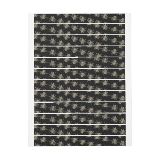 Grote zwarte etiketten voor bijenbeveiliging (Vel)