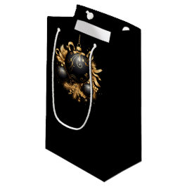 GROTE ZWARTE & GOUDEN KERSTVERSIERING KLEIN CADEAUZAKJE