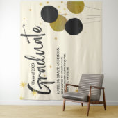 Grote zwarte goudfotoachtergrond van de zwarte Gou Wandkleed (In situ)