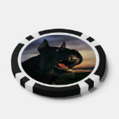 Grote, zwarte hond poker chips (Enkel)