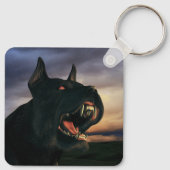 Grote, zwarte hond sleutelhanger (Achterkant)