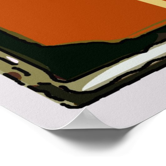 Grote zwarte kat, Jazz Music Poster (Hoek)