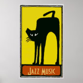 Grote zwarte kat, Jazz Music Poster (Voorkant)