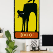 Grote zwarte kat, poster (Thuiskantoor)