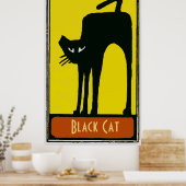 Grote zwarte kat, poster (Keuken)
