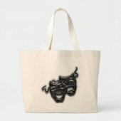 Grote zwarte maskers Canvas tas (Voorkant)