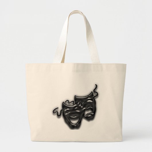 Grote zwarte maskers Canvas tas (Voorkant)