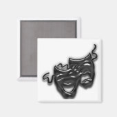 Grote zwarte maskers magneet (Voorkant / Achterkant)