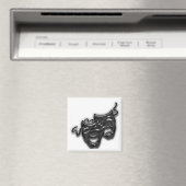 Grote zwarte maskers magneet (Insitu (Vaatwasser))