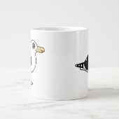 Grote zwarte meeuw grote koffiekop (Voorkant)