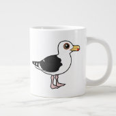 Grote zwarte meeuw grote koffiekop (Rechts)