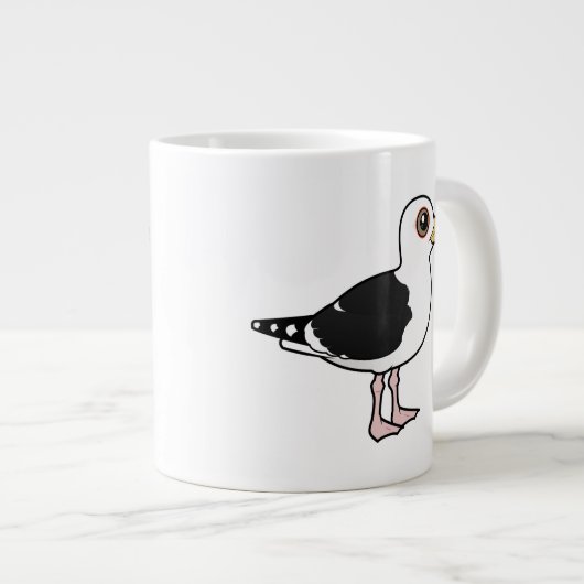 Grote zwarte meeuw koffiekop (Voorkant rechts)