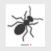 Grote zwarte mieren kruipen sticker (Vel)