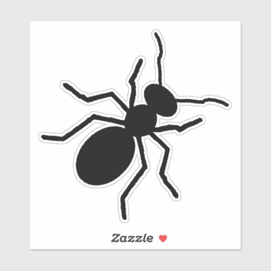 Grote zwarte mieren kruipen sticker (Vel)