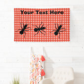 Grote zwarte mieren marching leuke picknick tafelk spandoek (Insitu)