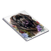 GROTE ZWARTE NEWFOUNDLAND HOND NOTITIEBOEK (Rechterzijde)