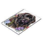 GROTE ZWARTE NEWFOUNDLAND HOND NOTITIEBOEK (Linkerzijde)