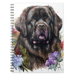 GROTE ZWARTE NEWFOUNDLAND HOND NOTITIEBOEK