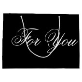 Grote Zwarte Ontwerper Papieren Geschenktas Groot Cadeauzakje (Achterkant)