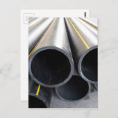 Grote zwarte pijp stolt plastic grote diameter briefkaart (Voorkant / Achterkant)