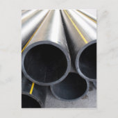 Grote zwarte pijp stolt plastic grote diameter briefkaart (Voorkant)