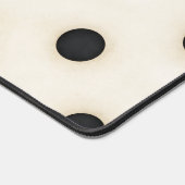 Grote zwarte polka stippen op Antiek wit verontrus Bureaumat (Hoek)