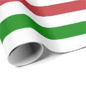 Grote zwarte rode, groene en witte strepen cadeaupapier (Rol Hoek)