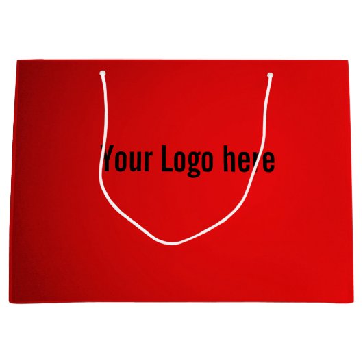 Grote zwarte rode tas groot cadeauzakje (Voorkant)