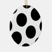 Grote Zwarte Stippen Keramisch Ornament (Rechts)