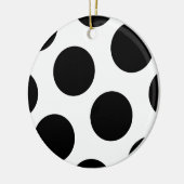 Grote Zwarte Stippen Keramisch Ornament (Links)
