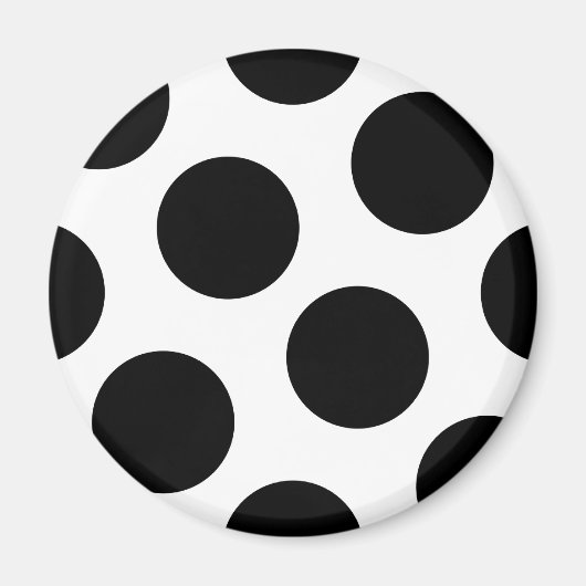 Grote Zwarte Stippen Magneet (Voorkant)