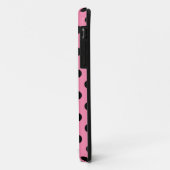 Grote zwarte stippen op hete roze Case-Mate iPhone case (Achterkant/links)