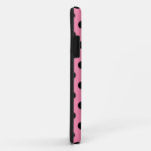 Grote zwarte stippen op hete roze Case-Mate iPhone case (Achterkant/rechts)