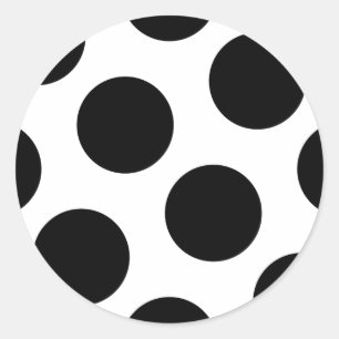 Grote Zwarte Stippen Ronde Sticker