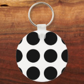 Grote zwarte Stippen Sleutelhanger (Voorkant)
