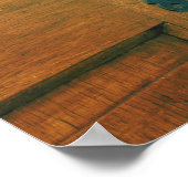 Grote zwarte straatkat sprong op huis postbus poster (Hoek)