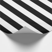 Grote zwarte strepen cadeaupapier (Hoek)