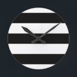 grote zwarte strepen ronde klok<br><div class="desc">Lineair zwart-gestreept ontwerp</div>