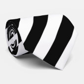 grote zwarte strepen stropdas (Opgerold)