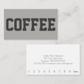 Grote zwarte tekst op witte Punch Loyalty Card (Voorkant / Achterkant)