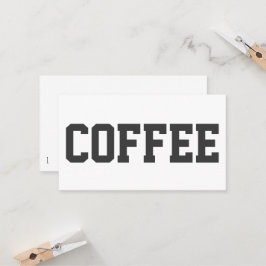 Grote zwarte tekst op witte Punch Loyalty Card