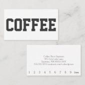 Grote zwarte tekst op witte Punch Loyalty Card (Voorkant / Achterkant)